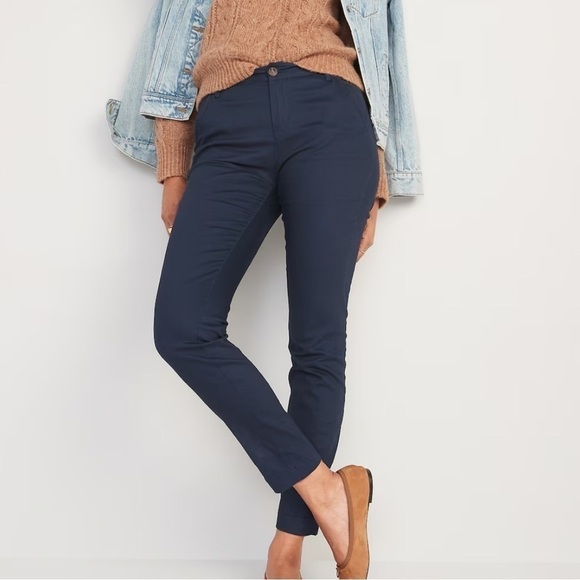 Old‎ Navy High-Waisted Wow Skinny Pants in Ink Blue size 6 NWT - Picture 1 of 9